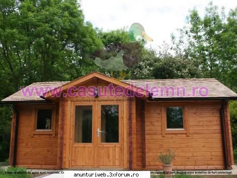casuta de gradina hall 7x4.5m are grosime perete de 44 mm cu nut si feder, grindasi 76 mm x 57 mm -